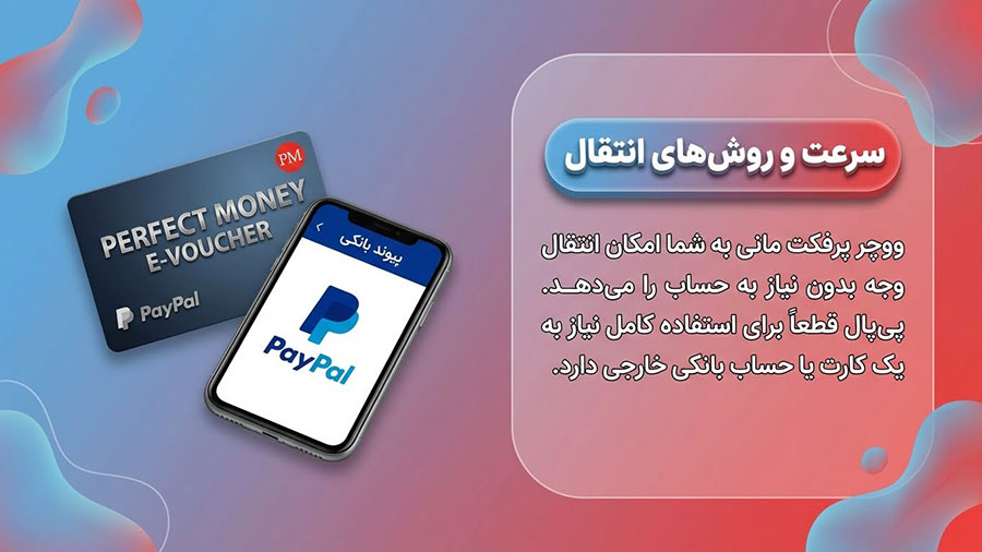 سرعت و سهولت استفاده در پی پال یا پرفکت مانی